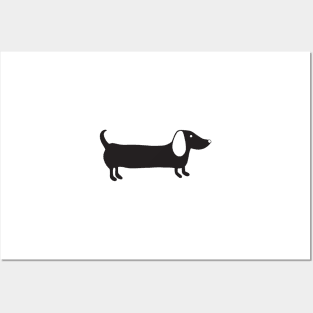 Simple dachshund in black Posters and Art